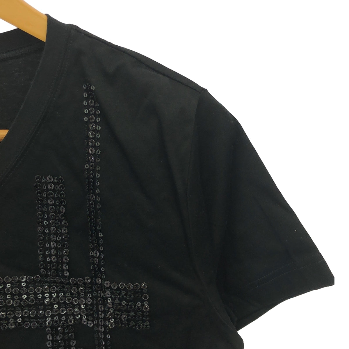 [Good Condition] 5351 POUR LES HOMMES / 5351 Pour Hommes | Bejeweled T-shirt cut and sew | 46 | Black | Men's