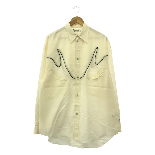 【신품】 DAIRIKU / 다이릭 | 2024SS | "J.Fox" Western Over Shirt 웨스턴 셔츠 | S | 아이보리 | 남성