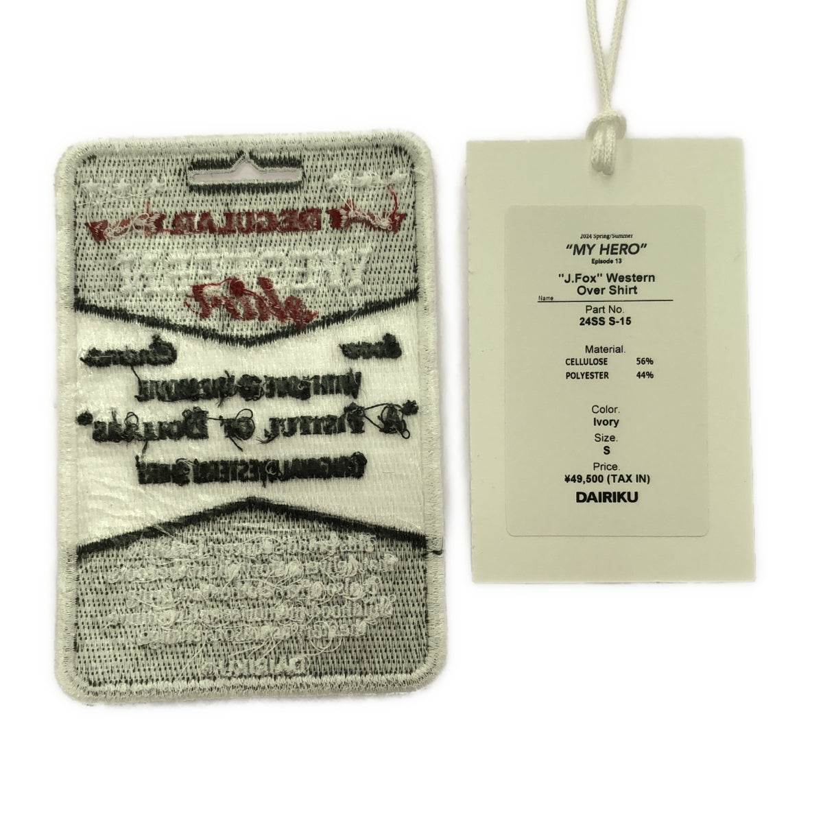 【신품】 DAIRIKU / 다이릭 | 2024SS | "J.Fox" Western Over Shirt 웨스턴 셔츠 | S | 아이보리 | 남성