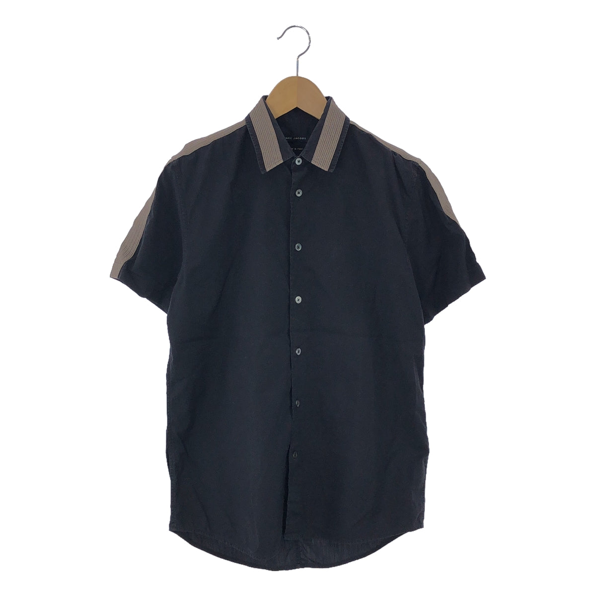 MARC JACOBS | Embroidered Regular Collar Shirt | 44 | Charcoal Black | Men's