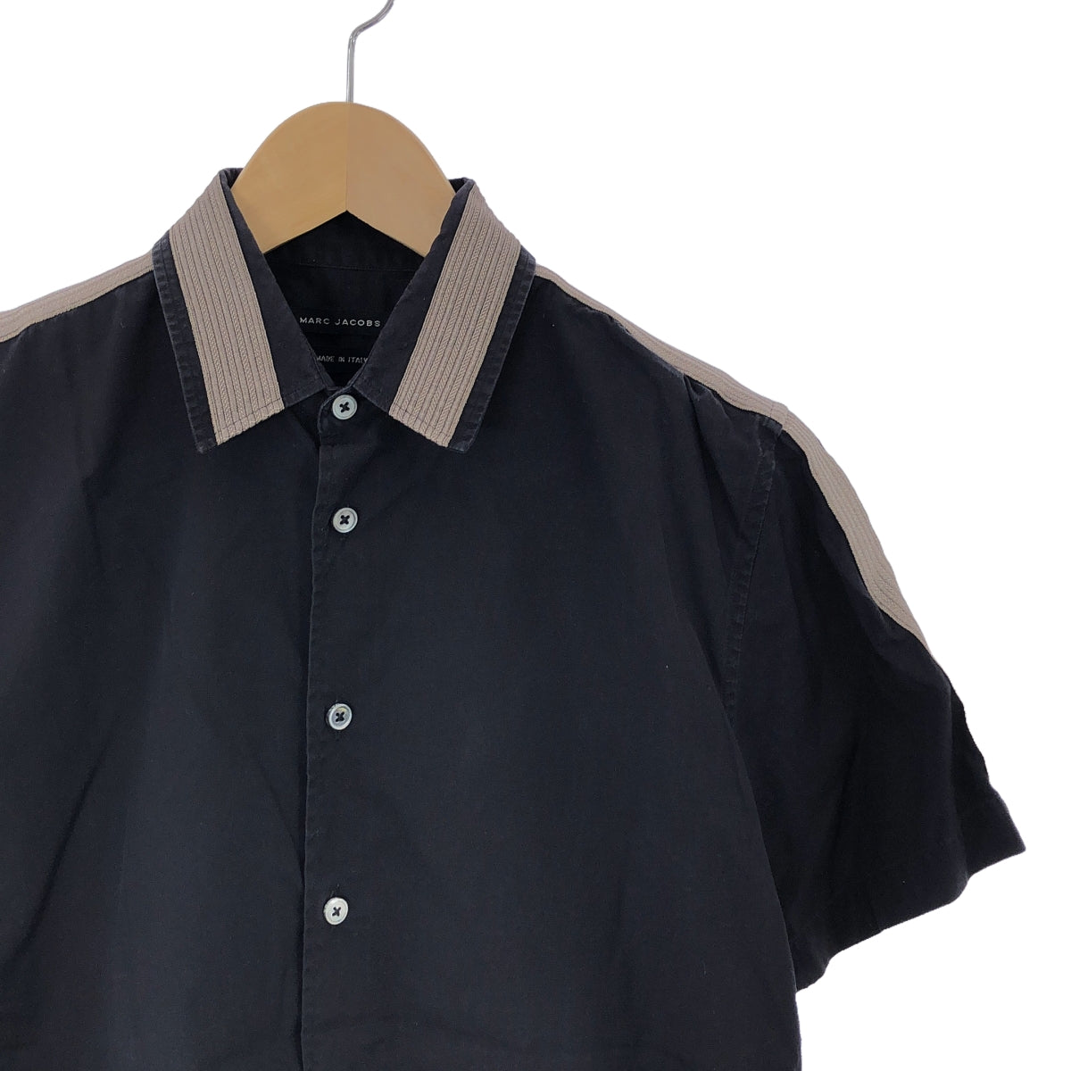 MARC JACOBS | Embroidered Regular Collar Shirt | 44 | Charcoal Black | Men's