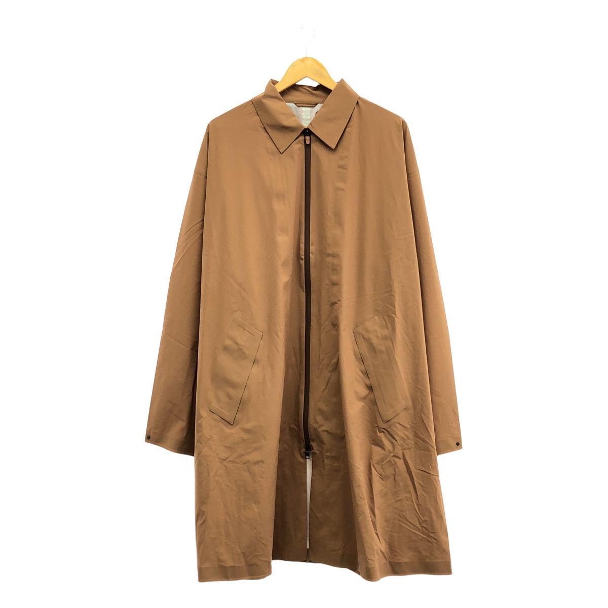 【美品】  DESCENTE / デサント | ZIP UP SOUTIEN COLLAR COAT ナイロン ジップアップ ステンカラーコート | 0 | ブラウン系 | メンズ