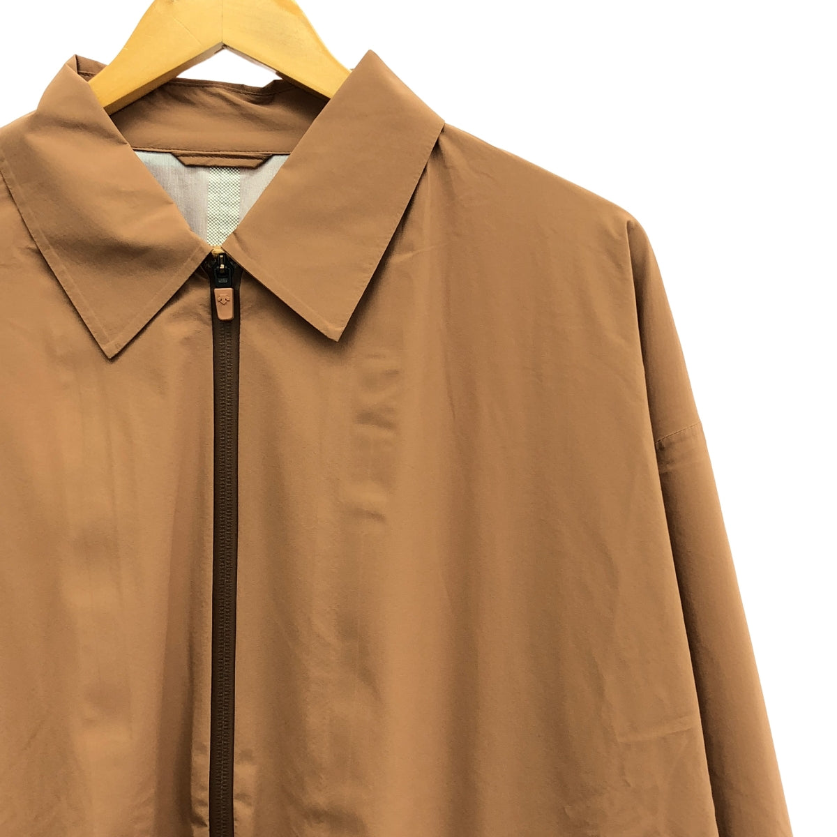 【美品】  DESCENTE / デサント | ZIP UP SOUTIEN COLLAR COAT ナイロン ジップアップ ステンカラーコート | 0 | ブラウン系 | メンズ
