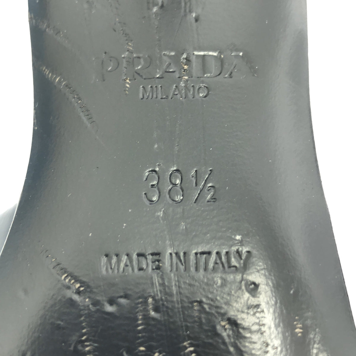 [狀況良好] PRADA | 皮革尖頭露跟穆勒鞋 | 38 1/2 | 黑色 | 女款