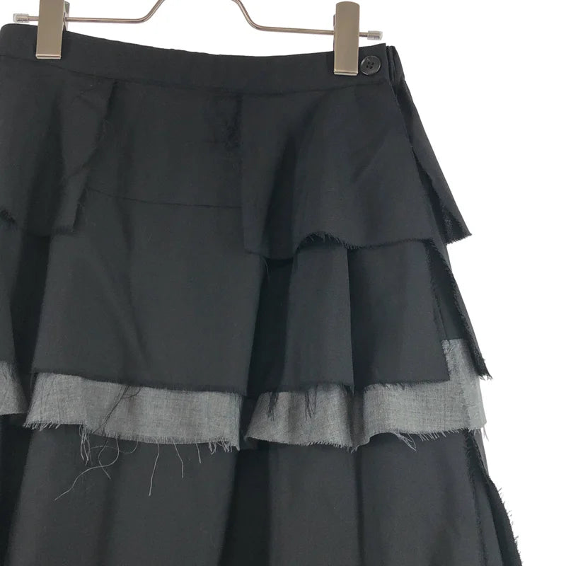 SUNAOKUWAHARA / スナオクワハラ | カットオフ サイドジップ ギャザー ボリューム スカート | 2 | レディース