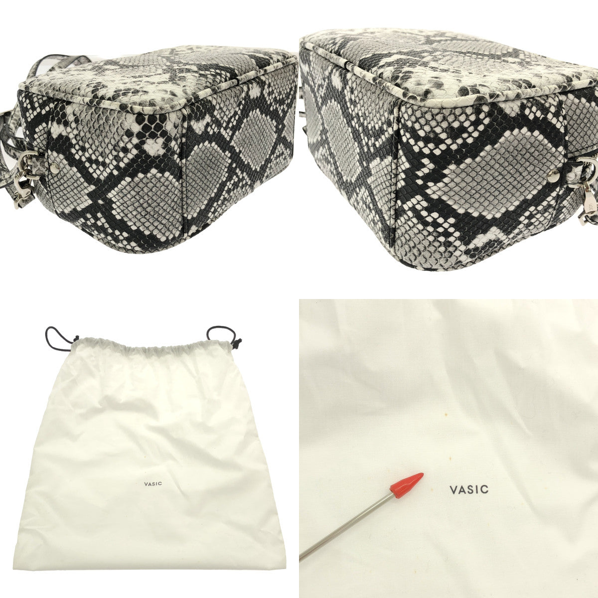 VASIC / Vasic | green label relaxing special order python shoulder bag |