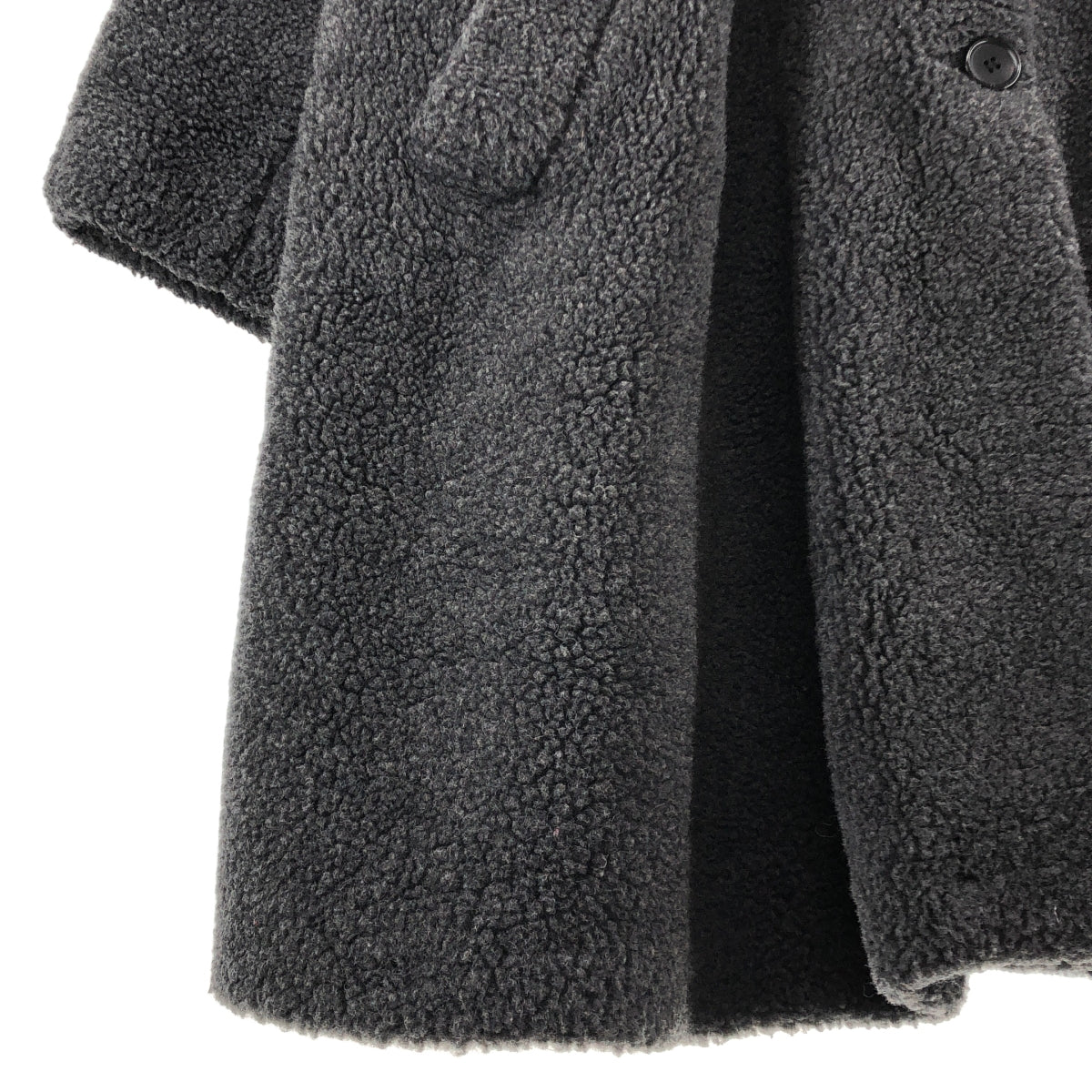 12.20発送　CLANE VOLUME FLARE BOA COAT CLANE - ボリューム フレア ボア コート - VOLUME FLARE BOA COAT GREY