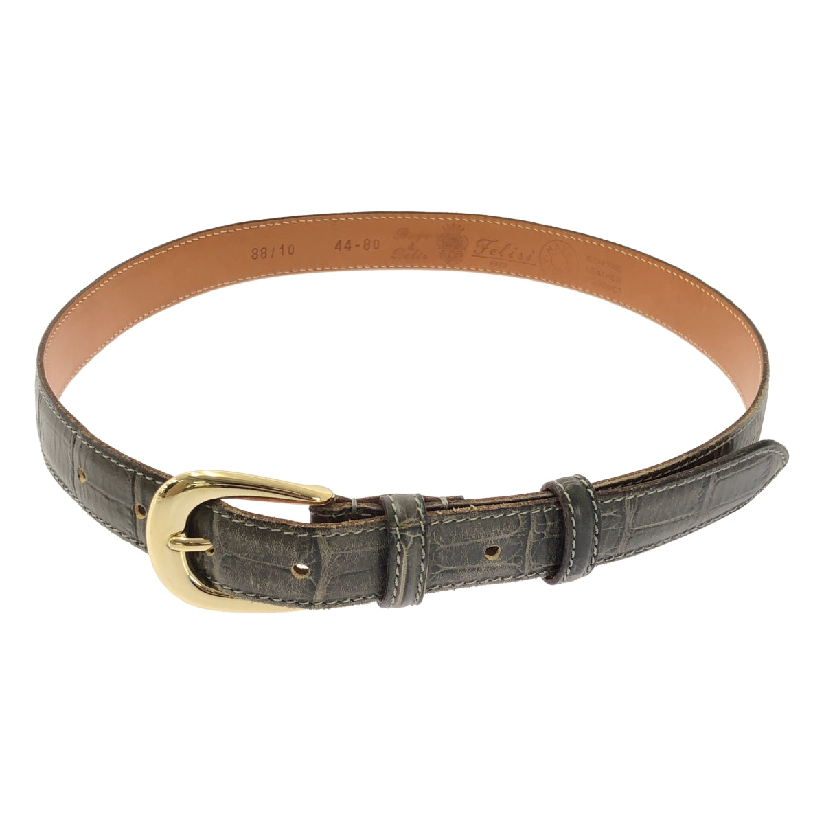 Felisi / 페리지 | 악어 몰드 가죽 벨트 | 88/10 | 그레이 | 남성