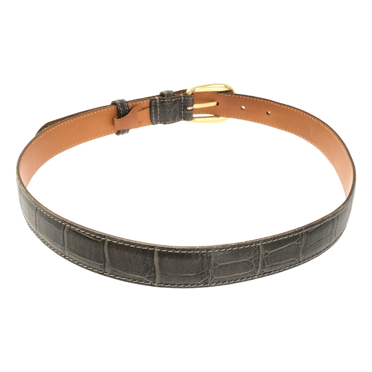 Felisi / 페리지 | 악어 몰드 가죽 벨트 | 88/10 | 그레이 | 남성