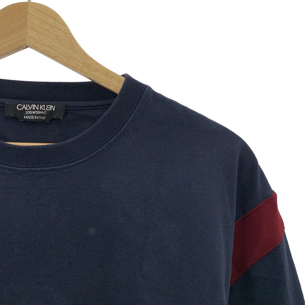 CALVIN KLEIN 205W39NYC / カルバンクライン 205ダブリュー39エヌワイシー | コットン ロゴ刺しゅう ショルダーライン カットソー | S | メンズ