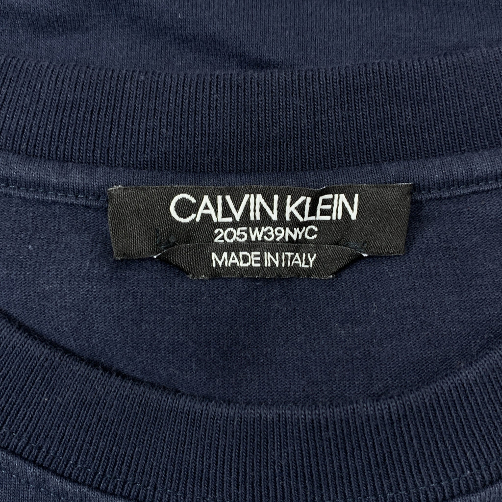 CALVIN KLEIN 205W39NYC / カルバンクライン 205ダブリュー39エヌワイシー | コットン ロゴ刺しゅう ショルダーライン カットソー | S | メンズ