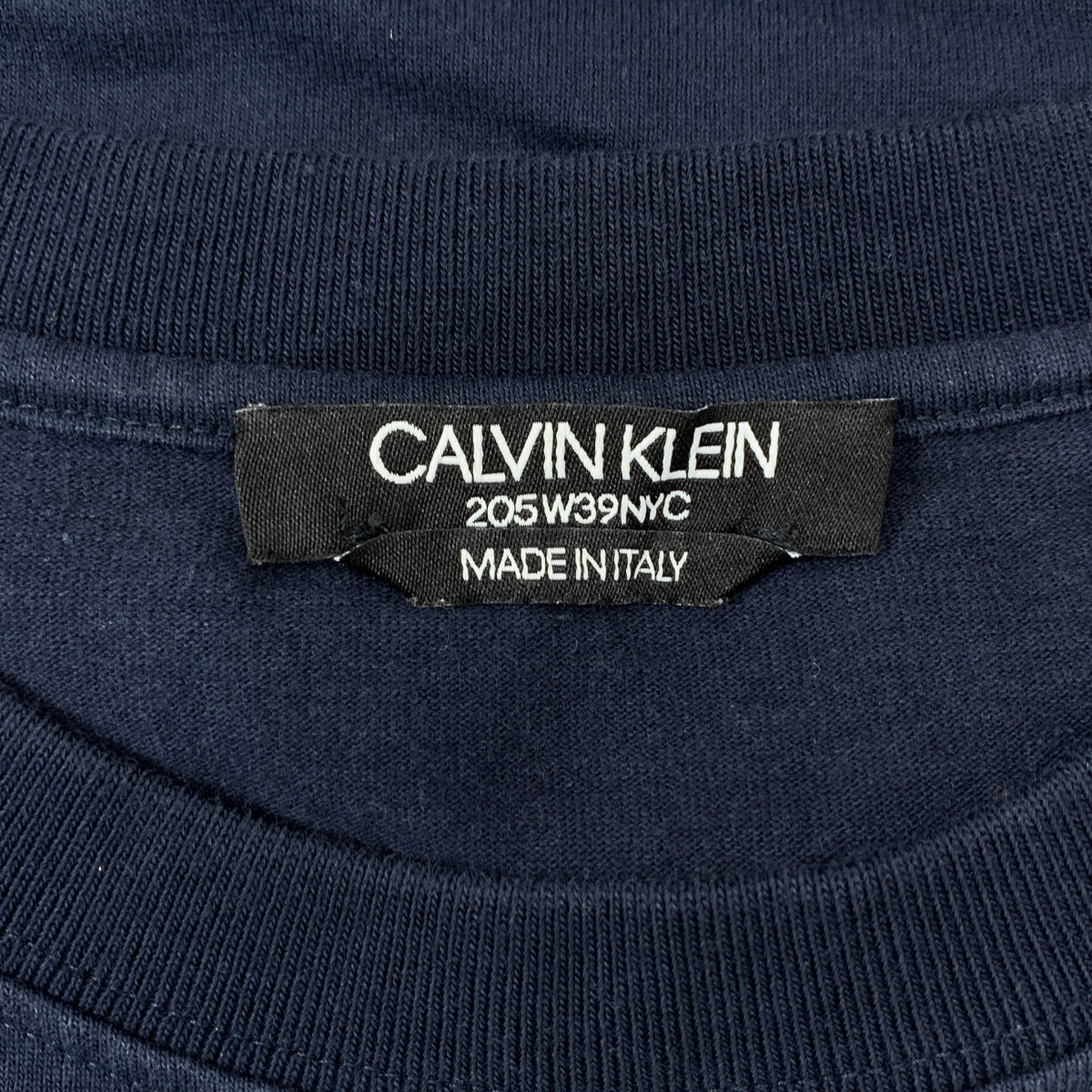 CALVIN KLEIN 205W39NYC / カルバンクライン 205ダブリュー39エヌワイシー | コットン ロゴ刺しゅう ショルダーライン カットソー | S | メンズ