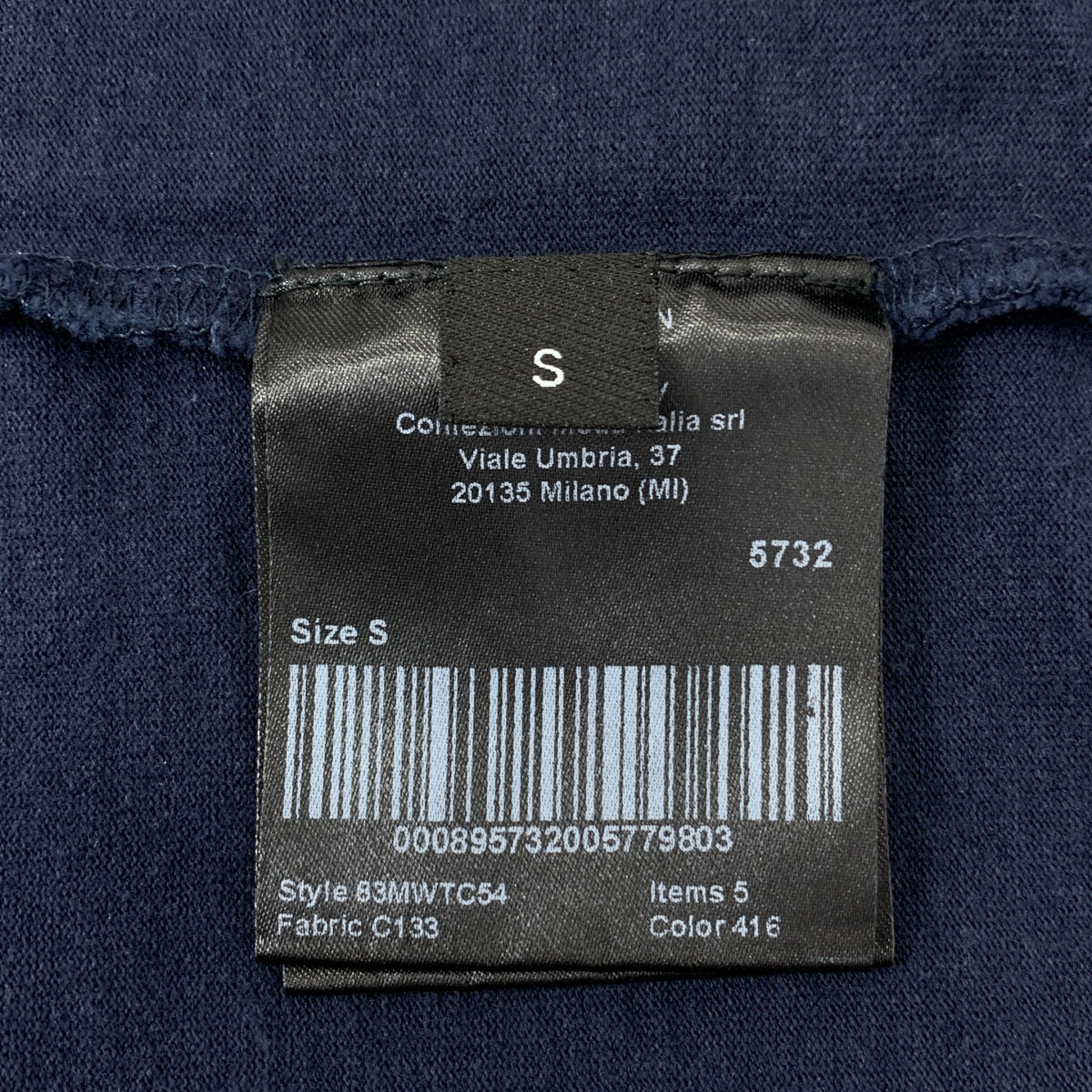 CALVIN KLEIN 205W39NYC / カルバンクライン 205ダブリュー39エヌワイシー | コットン ロゴ刺しゅう ショルダーライン カットソー | S | メンズ