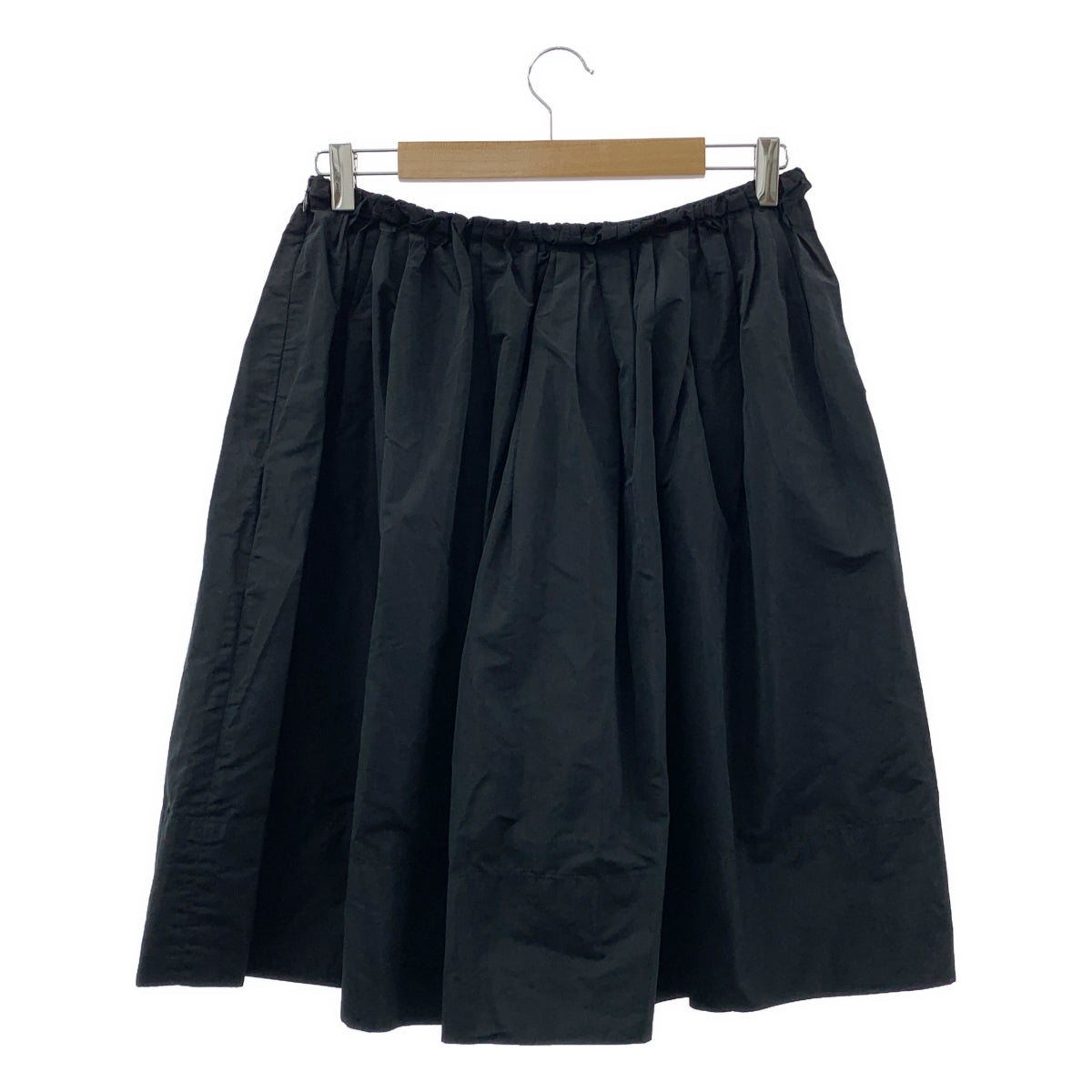 JIL SANDER / ジルサンダー | シルク混 ギャザー ボリューム サイドジップ スカート | 36 | レディース