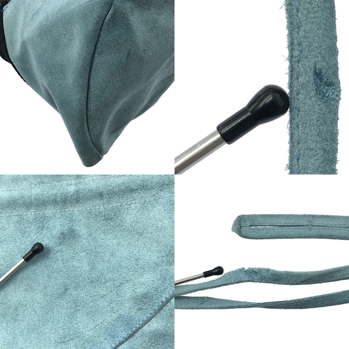 Kiko Kostadinov / キココスタディノフ | oren bag  スウェードレザー ショルダーバッグ | ライトブルー/ブラック | メンズ