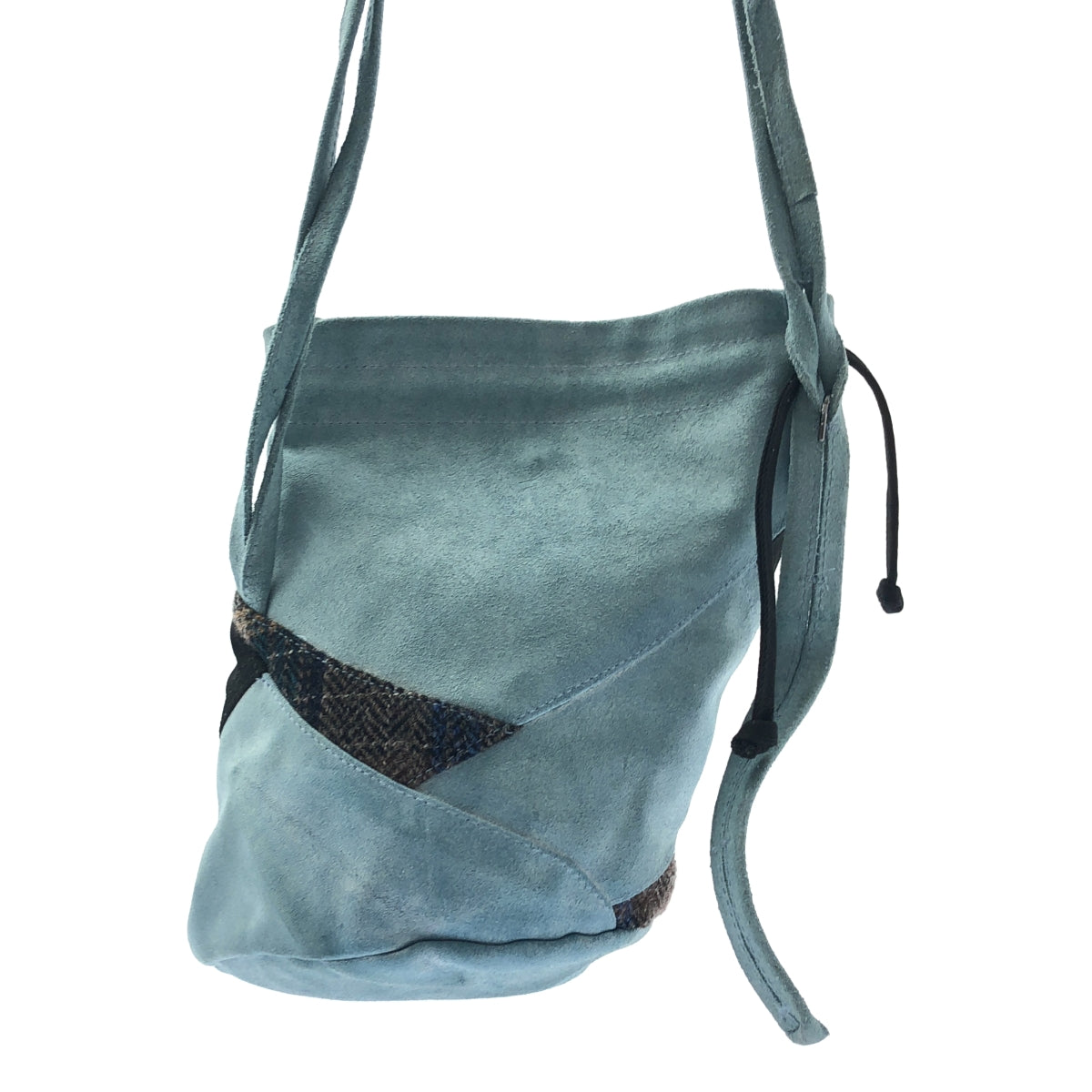 Kiko Kostadinov / 키코코스타디노프 | oren bag 스웨이드 가죽 숄더백 | 라이트 블루/블랙 | 남성