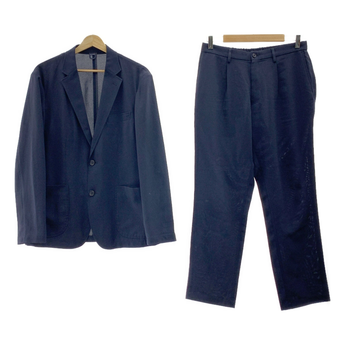 UNITED ARROWS / 유나이티드 애로즈 | CITility 셋업 PE 포플린 테일러드 재킷&amp;슬랙스 팬츠 | L | 네이비 | 남성