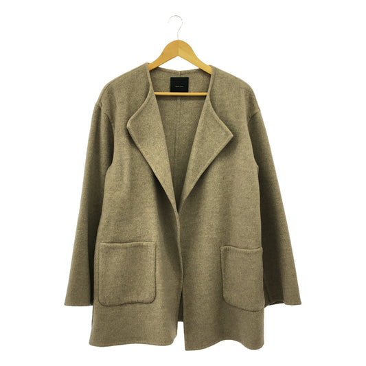 Spick and Span | Wool collarless river coat | Size 36 | Women's