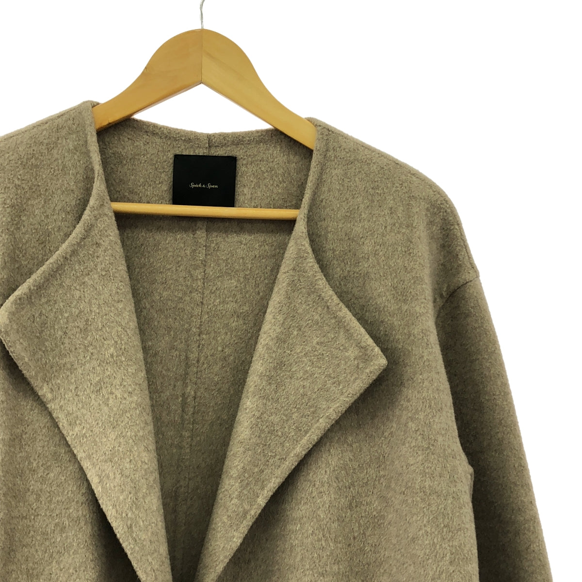 Spick and Span | Wool collarless river coat | Size 36 | Women's