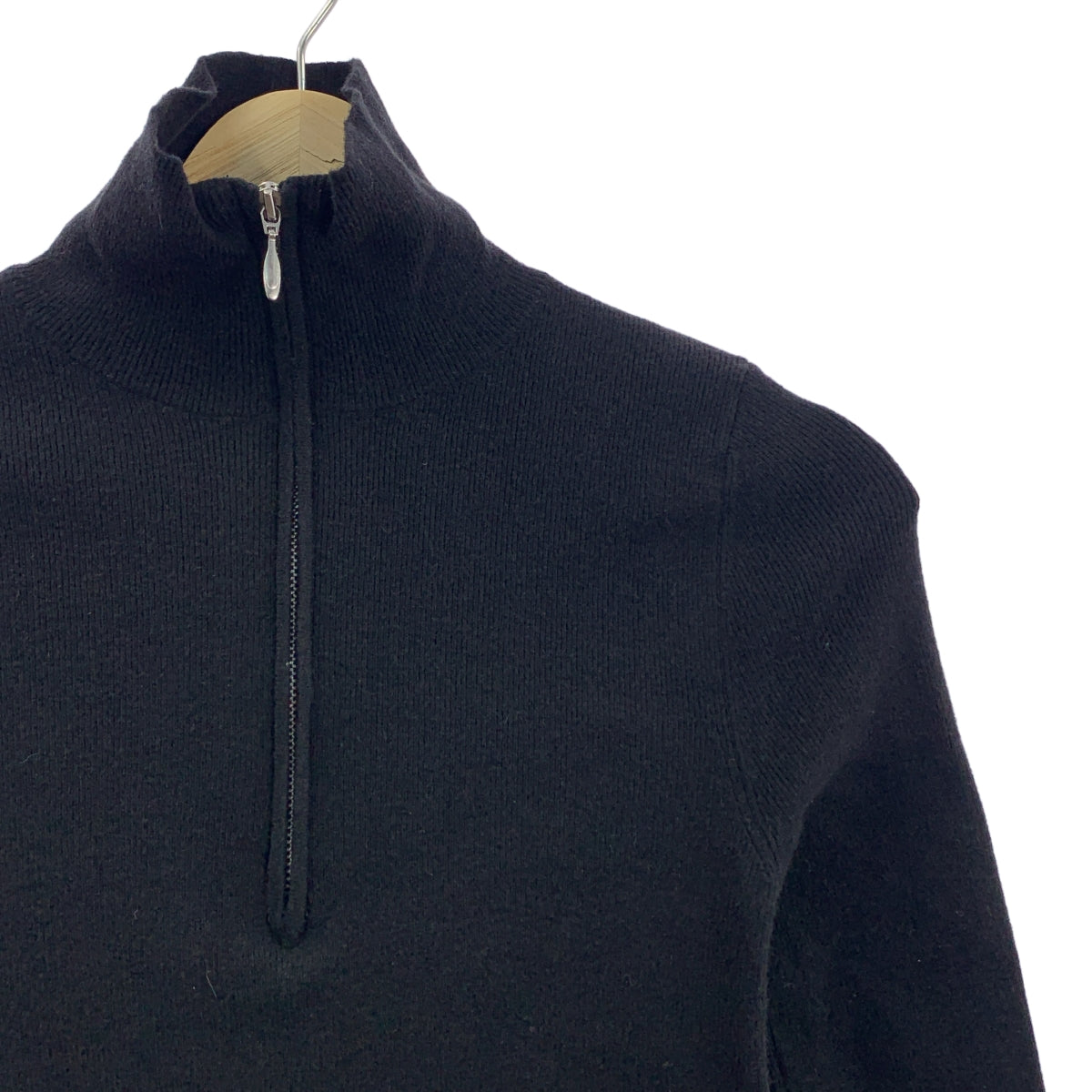 TODAYFUL | 半拉鍊羅紋針織毛衣 | F 碼 | 黑色 | 女款