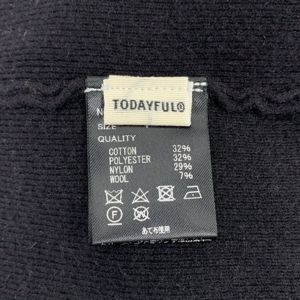 TODAYFUL / トゥデイフル | Halfzip Rib Knit / ハーフジップリブニット セーター | F | ブラック | レディース
