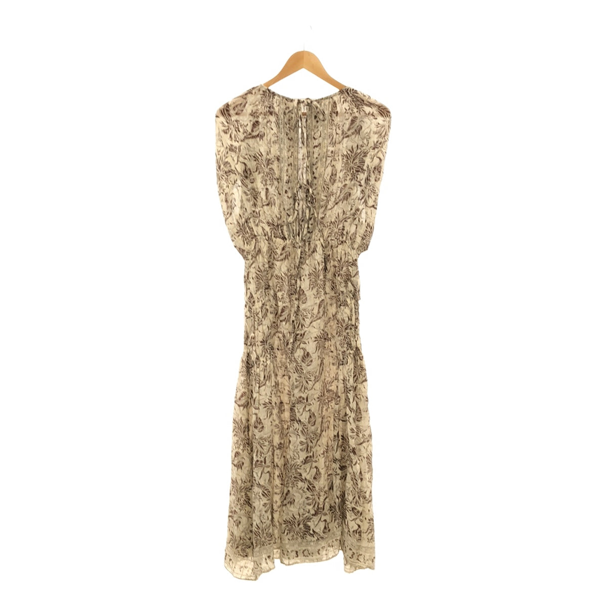 [品相良好] ETRE TOKYO / Etre 東京 |印花洋裝 | F |米色 |女性的