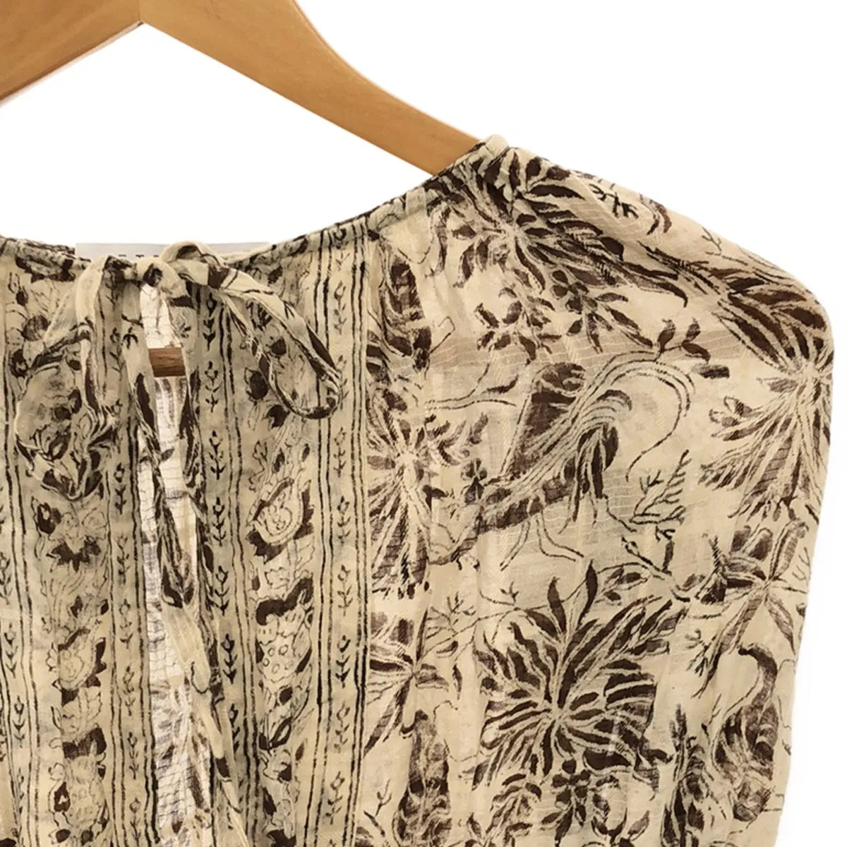 【미품】 ETRE TOKYO / 에트레 도쿄 | BLOCK PRINT 원피스 | F | 베이지 | 여성