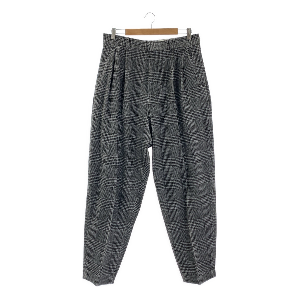 N.HOOLYWOOD / エヌハリウッド | コットン グレンチェック 2タック ワイド スラックス パンツ | 40 | メンズ