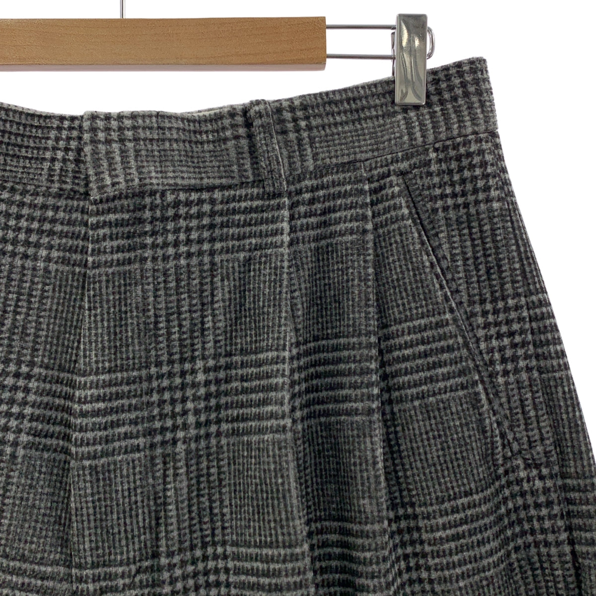 N.HOOLYWOOD / エヌハリウッド | コットン グレンチェック 2タック ワイド スラックス パンツ | 40 | メンズ