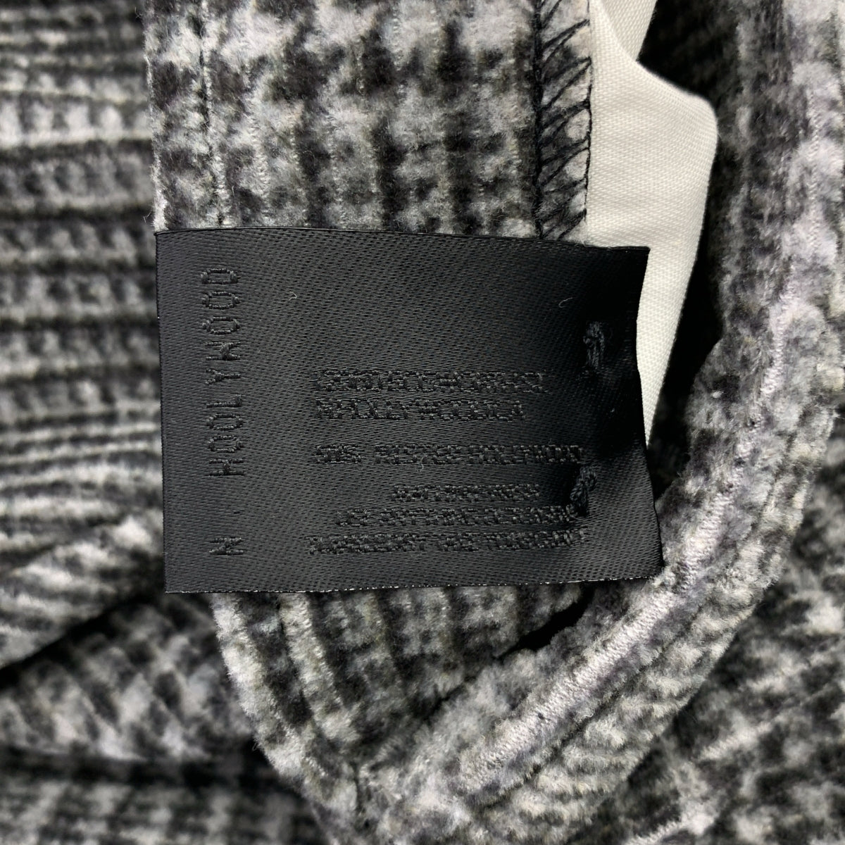 N.HOOLYWOOD / 엔 할리우드 | 코튼 글렌 체크 2 택 와이드 슬랙스 팬츠 | 40 | 남성