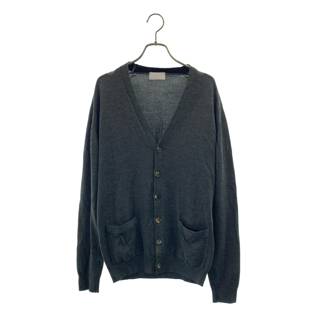 MARGARET HOWELL / 마가렛 하웰 | × JOHN SMEDLEY / 존스 메들리 별주 울 하이 게이지 V 넥 니트 카디건 | M | 남성