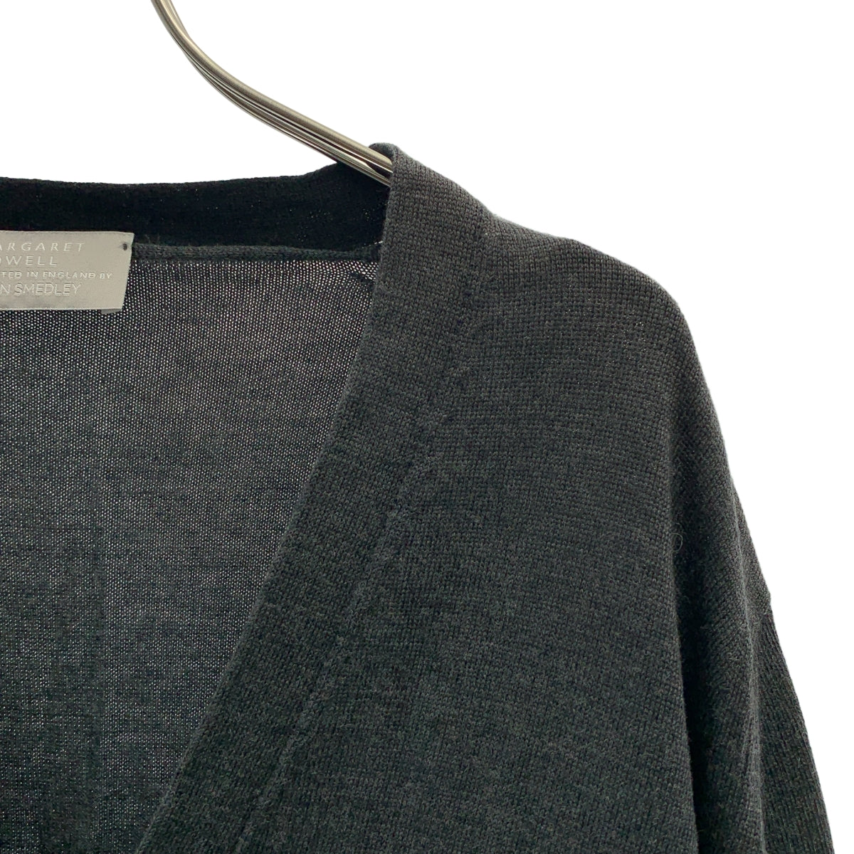 MARGARET HOWELL / 마가렛 하웰 | × JOHN SMEDLEY / 존스 메들리 별주 울 하이 게이지 V 넥 니트 카디건 | M | 남성