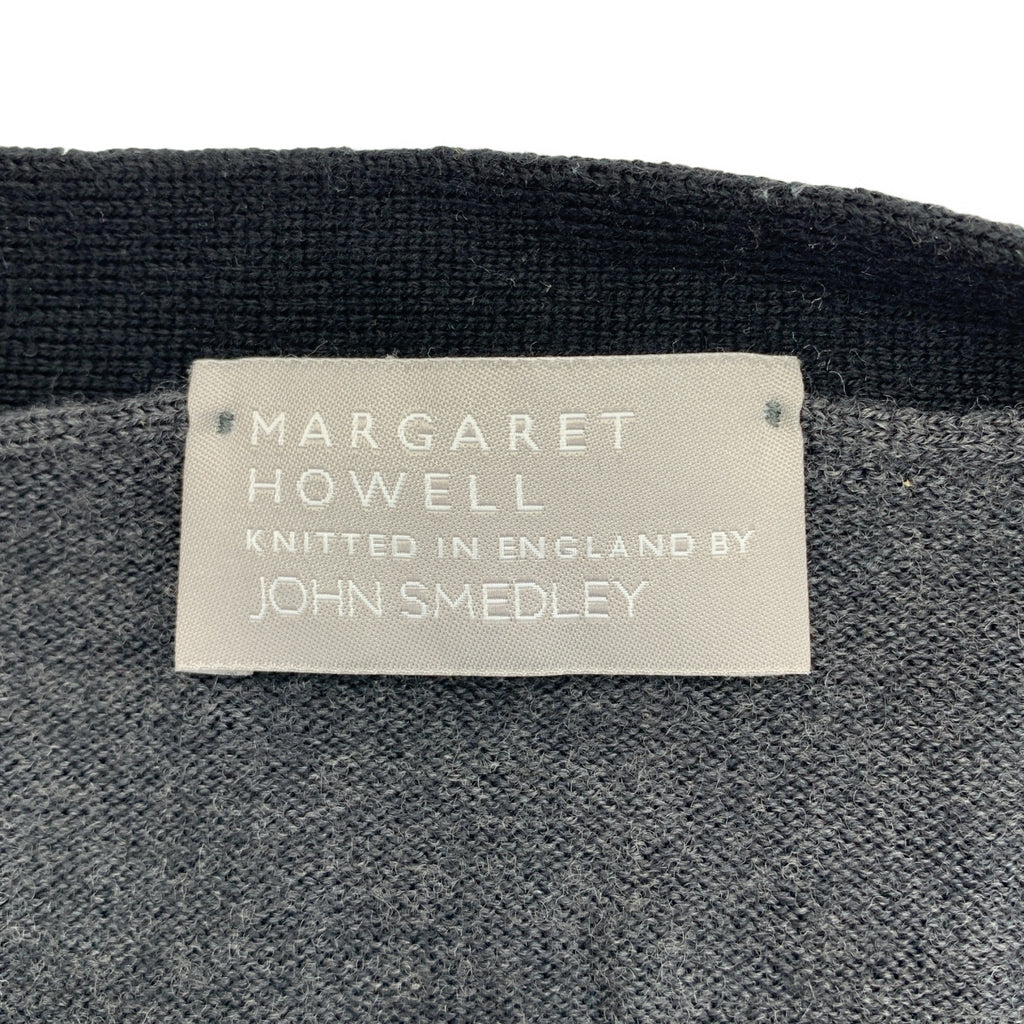 MARGARET HOWELL / 마가렛 하웰 | × JOHN SMEDLEY / 존스 메들리 별주 울 하이 게이지 V 넥 니트 카디건 | M | 남성