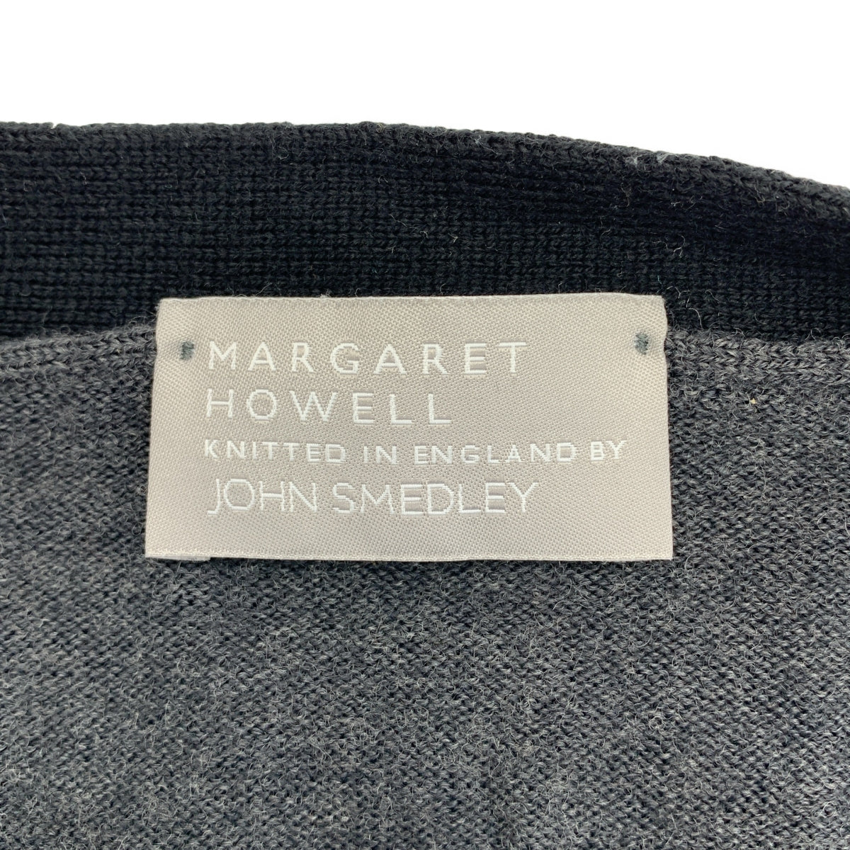 MARGARET HOWELL / 마가렛 하웰 | × JOHN SMEDLEY / 존스 메들리 별주 울 하이 게이지 V 넥 니트 카디건 | M | 남성