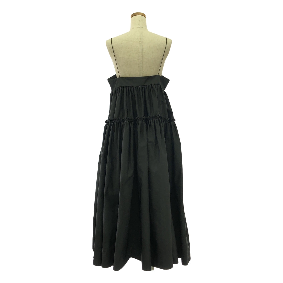 [新品] ENFOLD |記憶斜紋吊帶洋裝 |尺寸 36 |黑色 |女性的