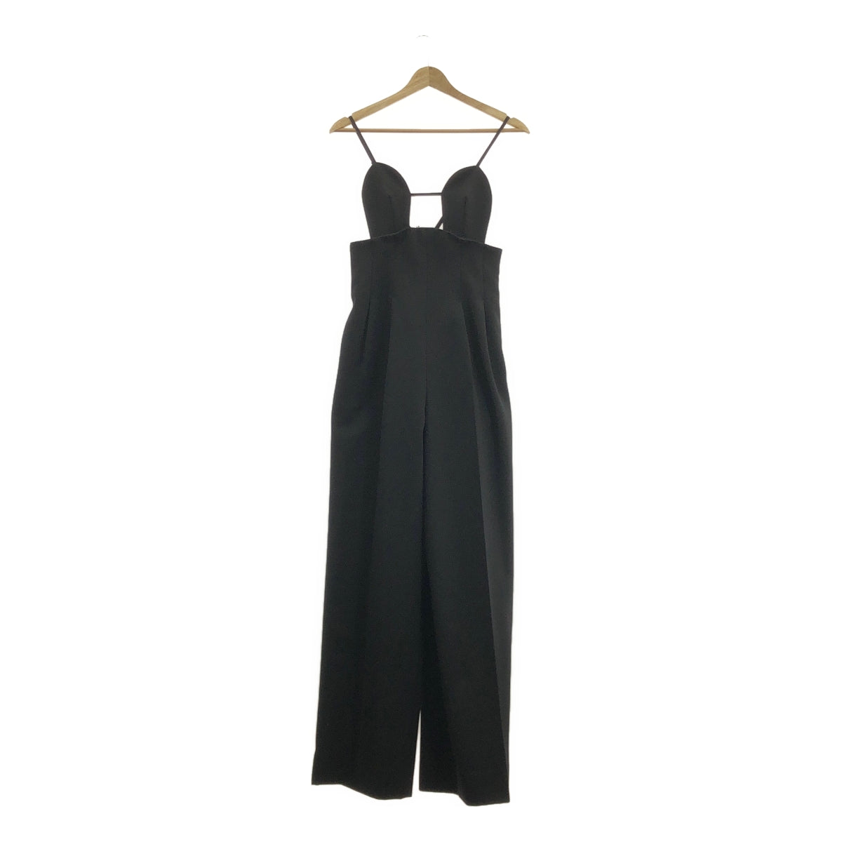 【美品】  FETICO / フェティコ | WOOL BARATHEA 2WAY BRA JUMPSUIT ジャンプスーツ | 2 | ブラック | レディース