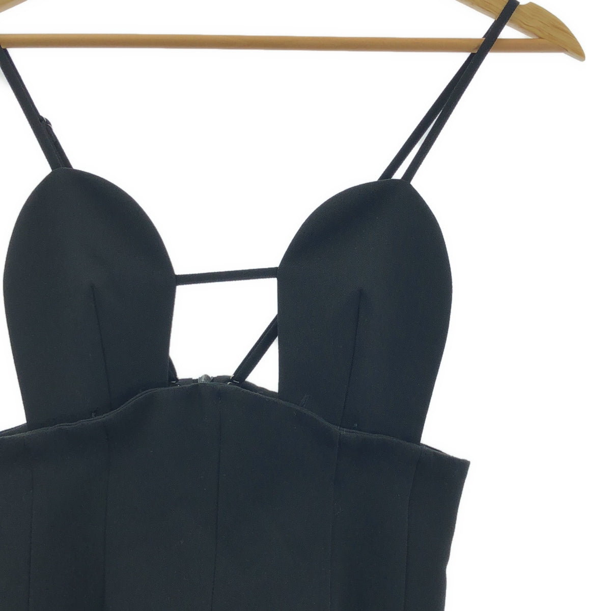 【美品】  FETICO / フェティコ | WOOL BARATHEA 2WAY BRA JUMPSUIT ジャンプスーツ | 2 | ブラック | レディース