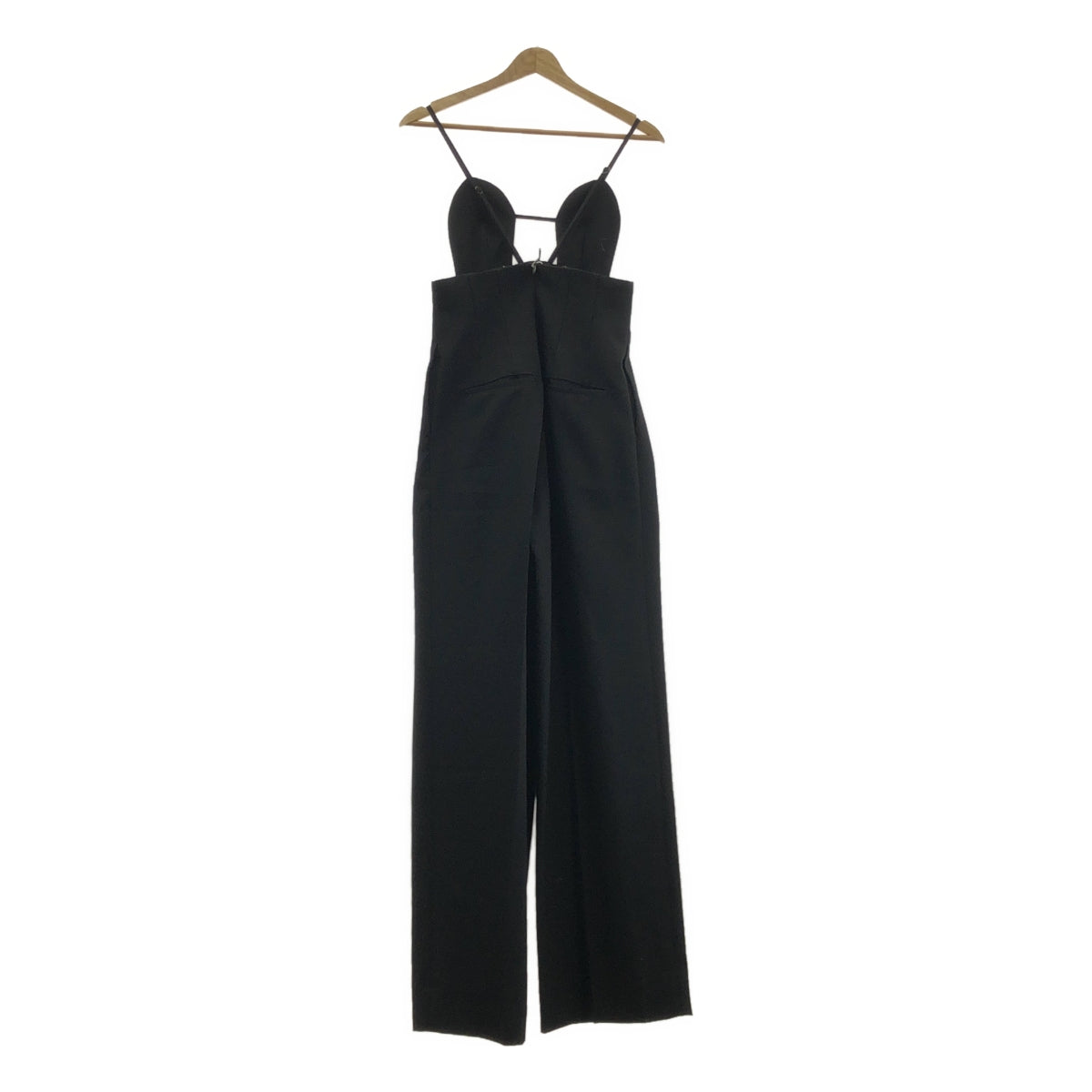 【美品】  FETICO / フェティコ | WOOL BARATHEA 2WAY BRA JUMPSUIT ジャンプスーツ | 2 | ブラック | レディース