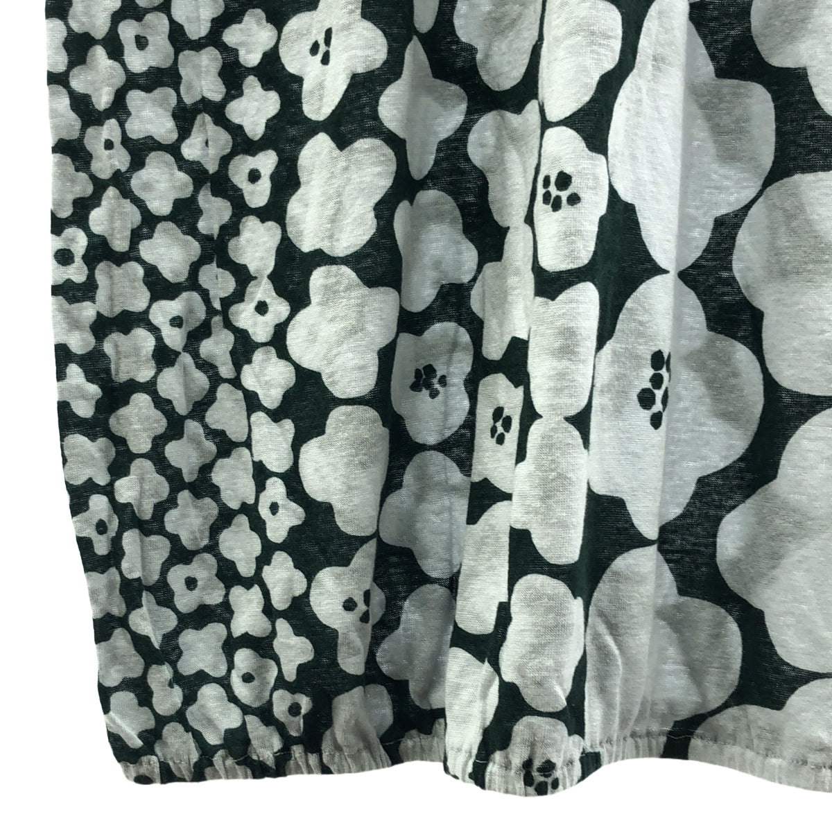 【미품】 mina perhonen / 미나펠호넨 | 2024SS | hanaco / 총 무늬 리브 슬리브 니트 원피스 | 38 | 녹색 | 여성