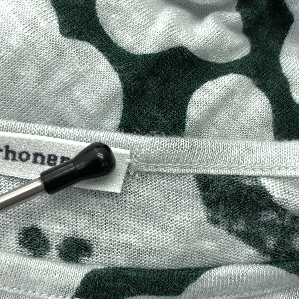 [品相良好] mina perhonen | 2024SS | hanaco / 全身印花羅紋袖針織洋裝 | 38 | 綠色 | 女款