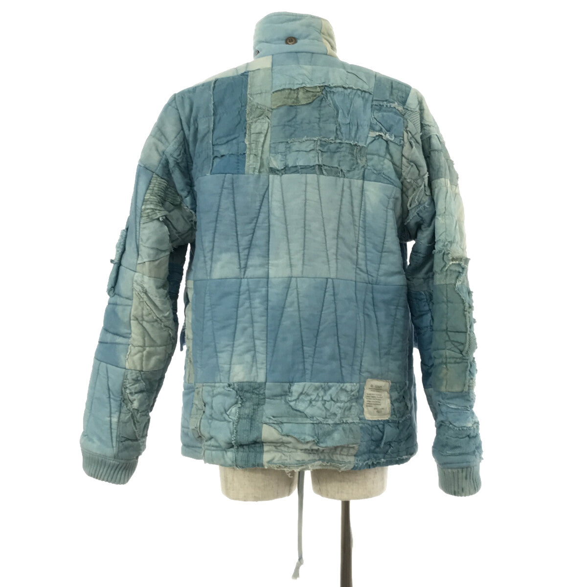 GREG LAUREN / グレッグローレン | INDIGO SCRAP WORK RETRO PUFFY JACKET / パッチワーク オーバー パフィージャケット | 2 | インディゴ | メンズ