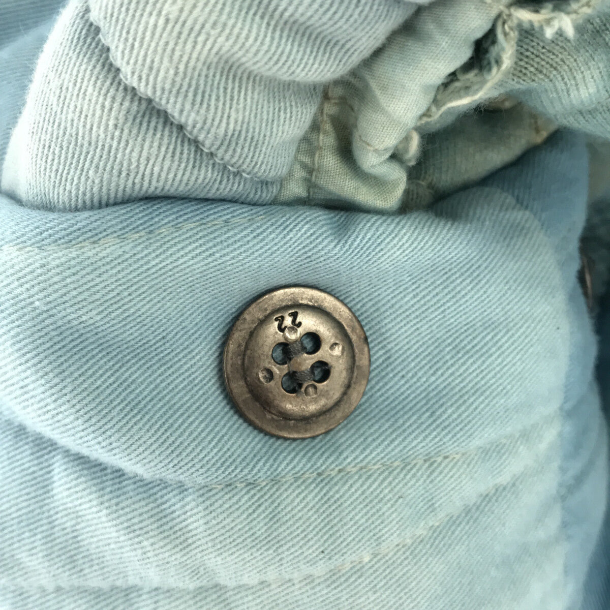 GREG LAUREN / グレッグローレン | INDIGO SCRAP WORK RETRO PUFFY JACKET / パッチワーク オーバー パフィージャケット | 2 | インディゴ | メンズ