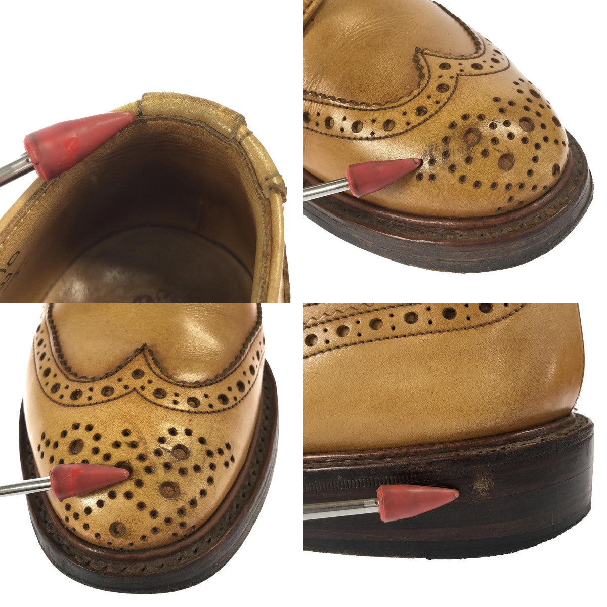 Tricker's / Trickers | M5633 BOURTON 버튼 윙 팁 가죽 컨트리 신발 | 8 | 브라운 | 남성