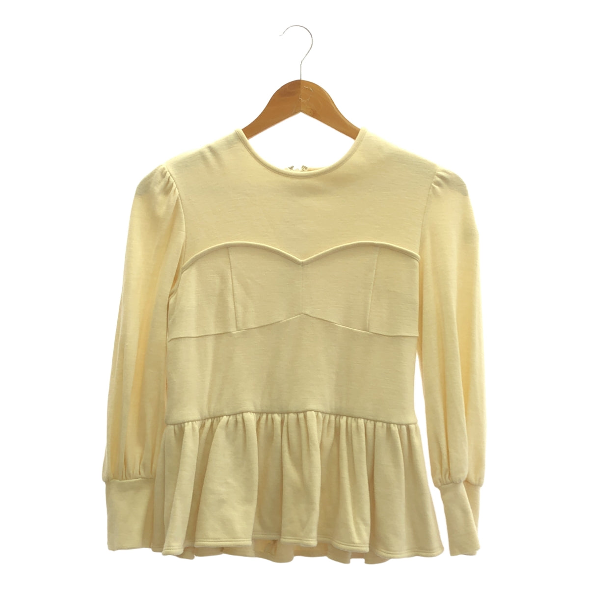 BORDERS at BALCONY / 국경 앳 발코니 | 2022AW | WEEKEND BISHOP SLEEVE TOP / 비숍 슬리브 톱 니트 | 36 | 베이지 | 여성