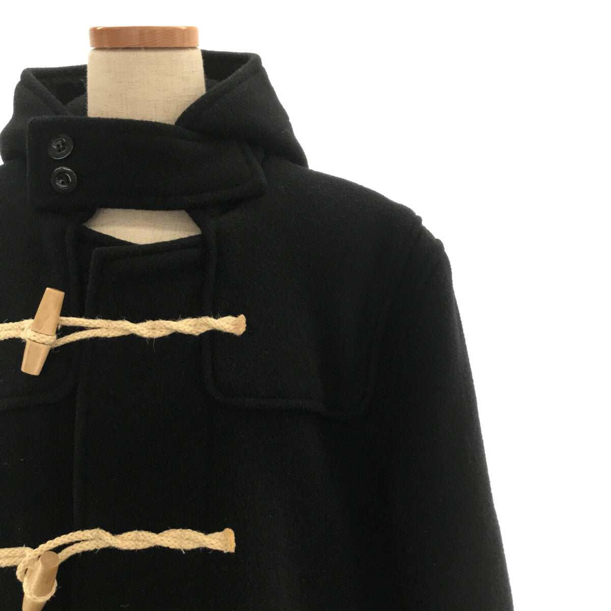 LENO | Wool Cashmere Long Duffle Coat | 1 | Black | Women's