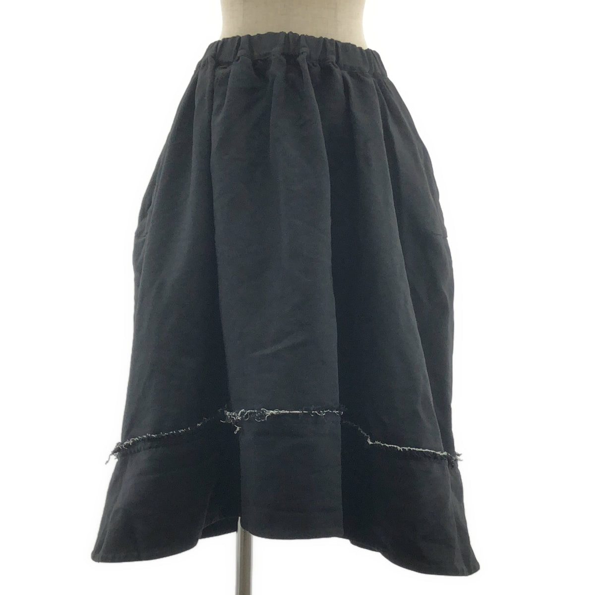COMME des GARCONS COMME des GARCONS / Comme des | 2023SS |聚酯縮水變形抽繩罩裙 | XS |黑色|女性的