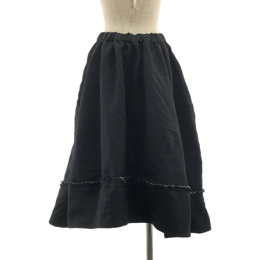 COMME des GARCONS COMME des GARCONS / Comme des | 2023SS |聚酯縮水變形抽繩罩裙 | XS |黑色|女性的
