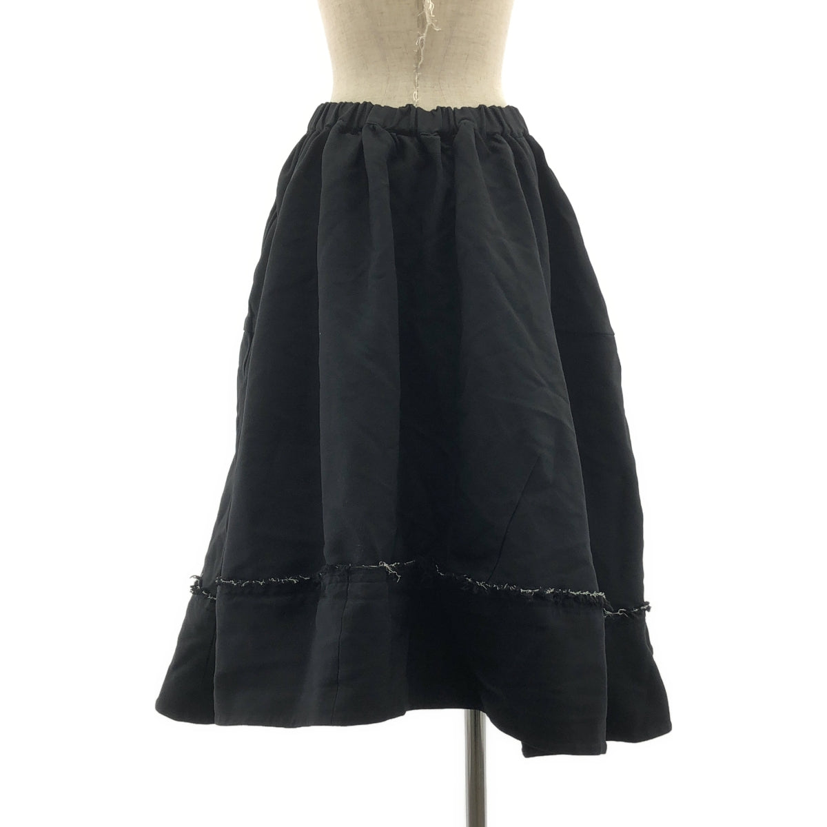 COMME des GARCONS COMME des GARCONS / Comme des | 2023SS |聚酯縮水變形抽繩罩裙 | XS |黑色|女性的