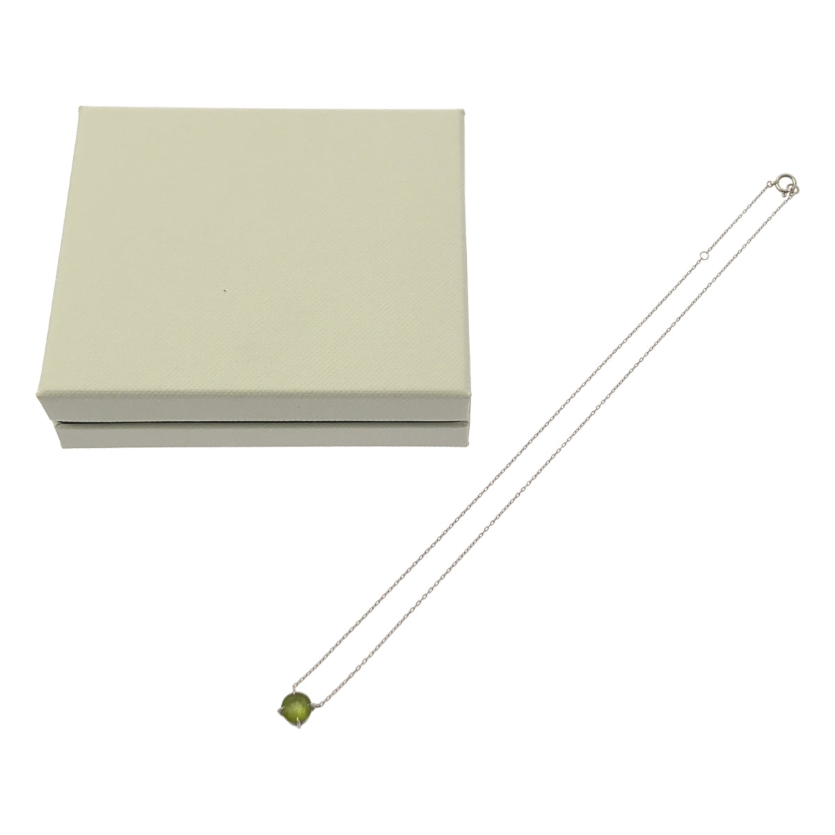 Parcelle Jewelry / 소포 보석 | K10WG 페리도트 리벨 트라드 펜던트 목걸이 |