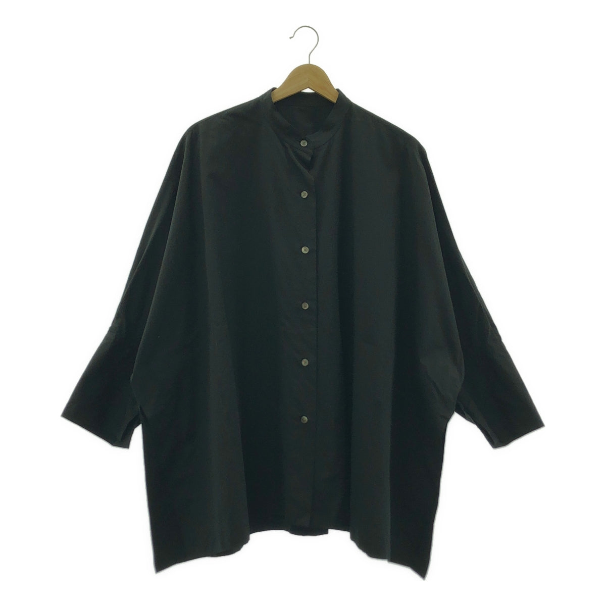 YLEVE / イレーヴ | コットン ワイドシルエット スタンドカラーシャツ | F | レディース